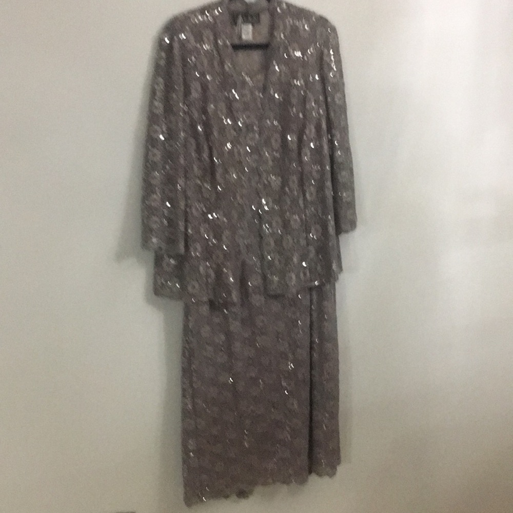 Two piece evening dress and jacket
